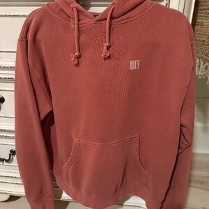 Obey Hoodie Sweatshirt Red/Brown/Maroon Size Large Used